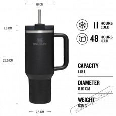 Stanley Quencher H2.O FlowState Tumbler 1180 ml Black Tonal thermo bögre Konyhai termékek - Edény - Termosz - 526195