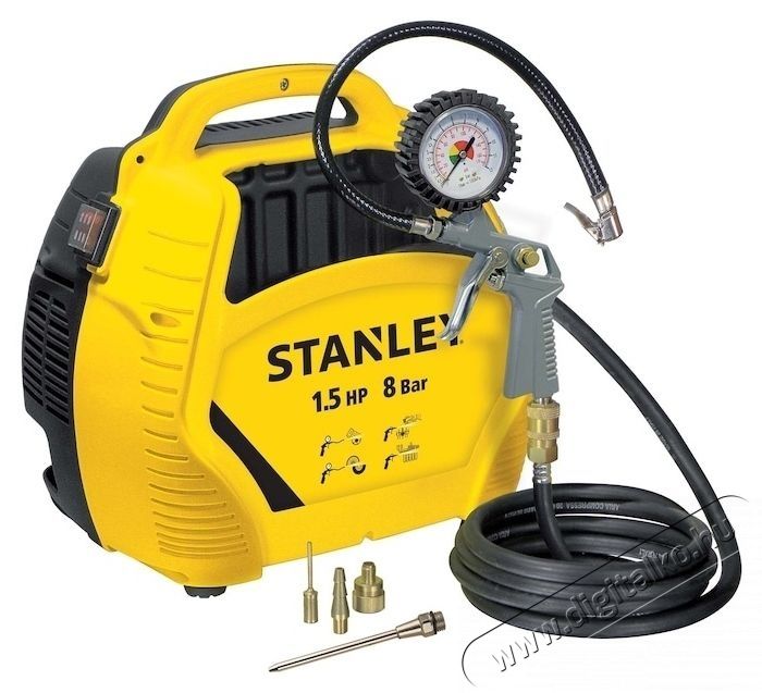 Stanley STN595 Kompresszor, 1.5 LE, 8 Bar H&aacute;ztart&aacute;s / Otthon / K&uuml;lt&eacute;r - Szersz&aacute;m - Kompresszor - 537356
