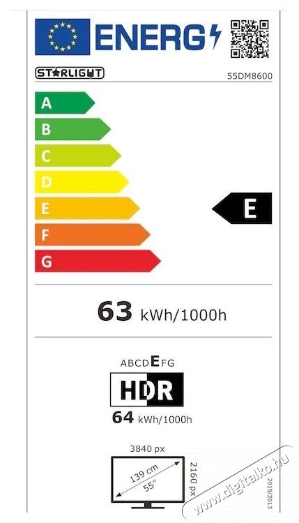 Star-Light 55DM8600 QLED telev&iacute;zi&oacute;, 139 cm, Smart, 4K Ultra HD, E energiaoszt&aacute;ly Telev&iacute;zi&oacute;k - LED telev&iacute;zi&oacute; - UHD 4K felbont&aacute;s&uacute; - 535761