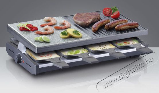Steba RC58 Raclette + kőlap + fém grill Konyhai termékek - Konyhai kisgép (sütés / főzés / hűtés / ételkészítés) - Kontakt grill sütő / sütőlap - 280664