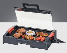 Steba VG120 BBQ Grill üveg fedéllel Konyhai termékek - Konyhai kisgép (sütés / főzés / hűtés / ételkészítés) - Kontakt grill sütő / sütőlap - 280656