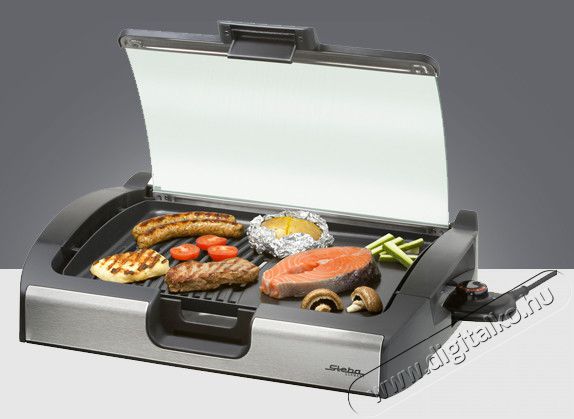 Steba VG200 BBQ Grill üveg fedéllel Konyhai termékek - Konyhai kisgép (sütés / főzés / hűtés / ételkészítés) - Kontakt grill sütő / sütőlap - 280657