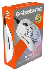 STEELSERIES Aerox 3 (2022) Snow fehér optikai gamer egér Iroda és számítástechnika - Egér - Vezetékes egér - 396049