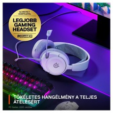 STEELSERIES Arctis Nova 1 gamer headset - Fehér Audio-Video / Hifi / Multimédia - Fül és Fejhallgatók - Fejhallgató mikrofonnal / headset - 457493