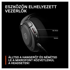 STEELSERIES Arctis Nova 1 gamer headset - Fekete Audio-Video / Hifi / Multimédia - Fül és Fejhallgatók - Fejhallgató mikrofonnal / headset - 457492