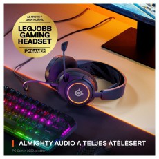STEELSERIES Arctis Nova 3 fekete gamer headset Audio-Video / Hifi / Multimédia - Fül és Fejhallgatók - Fejhallgató mikrofonnal / headset - 457496