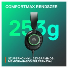 STEELSERIES Arctis Nova 3 fekete gamer headset Audio-Video / Hifi / Multimédia - Fül és Fejhallgatók - Fejhallgató mikrofonnal / headset - 457496