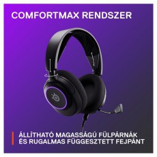 STEELSERIES Arctis Nova 3 fekete gamer headset Audio-Video / Hifi / Multimédia - Fül és Fejhallgatók - Fejhallgató mikrofonnal / headset - 457496