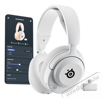 STEELSERIES Arctis Nova 5 Wireless Bluetooth Gaming feh&eacute;r headset Audio-Video / Hifi / Multim&eacute;dia - F&uuml;l &eacute;s Fejhallgat&oacute;k - Fejhallgat&oacute; mikrofonnal / headset - 516108