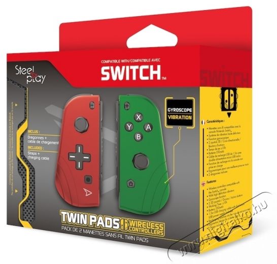 Steelplay Twin Pads vezet&eacute;k n&eacute;lk&uuml;li vez&eacute;rlők&eacute;szlet, R G Nintendo Switchhez Iroda &eacute;s sz&aacute;m&iacute;t&aacute;stechnika - J&aacute;t&eacute;k konzol - Kieg&eacute;sz&iacute;tő - 534697