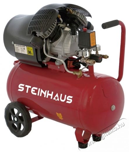 Steinhaus PRO-COM502 L&eacute;gkompresszor, 50L, 2200W, 3 LE, 8bar, 392l/perc H&aacute;ztart&aacute;s / Otthon / K&uuml;lt&eacute;r - Szersz&aacute;m - Kompresszor - 537389
