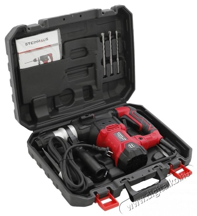 Steinhaus PRO-RH1501 F&uacute;r&oacute;kalap&aacute;cs, 1500W, 920 fordulat/perc, 5,5J, SDS-Plus tokm&aacute;ny, 4 funkci&oacute;, kofferben, tartoz&eacute;kokkal H&aacute;ztart&aacute;s / Otthon / K&uuml;lt&eacute;r - Szersz&aacute;m - F&uacute;r&oacute; / f&uacute;r&oacute;kalap&aacute;cs - 537384