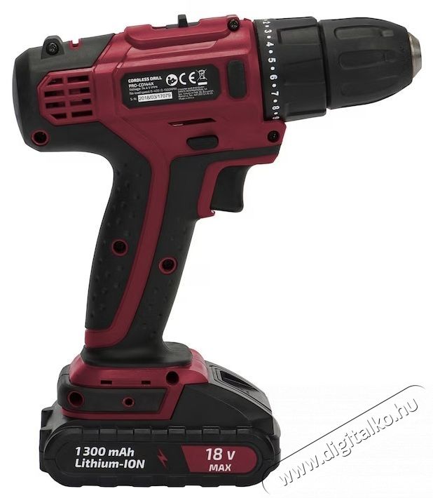 Steinhaus PRO-CD18X Li-Ion Akkus f&uacute;r&oacute;- csavaroz&oacute;g&eacute;p, 18V, 1.3Ah 30Nm, 17 nyomat&eacute;kfokozat, 2 sebess&eacute;g 400/1500 ford/perc, 10mm-es gyorstokm&aacute;ny, 13 kieg&eacute;sz&iacute;tő, műanyag koffer H&aacute;ztart&aacute;s / Otthon / K&uuml;lt&eacute;r - Szersz&aacute;m - F&uacute;r&oacute; / f&uacute;r&oacute;kalap&aacute;cs - 537377