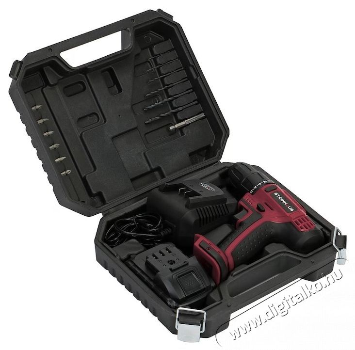 Steinhaus PRO-CD18X Li-Ion Akkus f&uacute;r&oacute;- csavaroz&oacute;g&eacute;p, 18V, 1.3Ah 30Nm, 17 nyomat&eacute;kfokozat, 2 sebess&eacute;g 400/1500 ford/perc, 10mm-es gyorstokm&aacute;ny, 13 kieg&eacute;sz&iacute;tő, műanyag koffer H&aacute;ztart&aacute;s / Otthon / K&uuml;lt&eacute;r - Szersz&aacute;m - F&uacute;r&oacute; / f&uacute;r&oacute;kalap&aacute;cs - 537377
