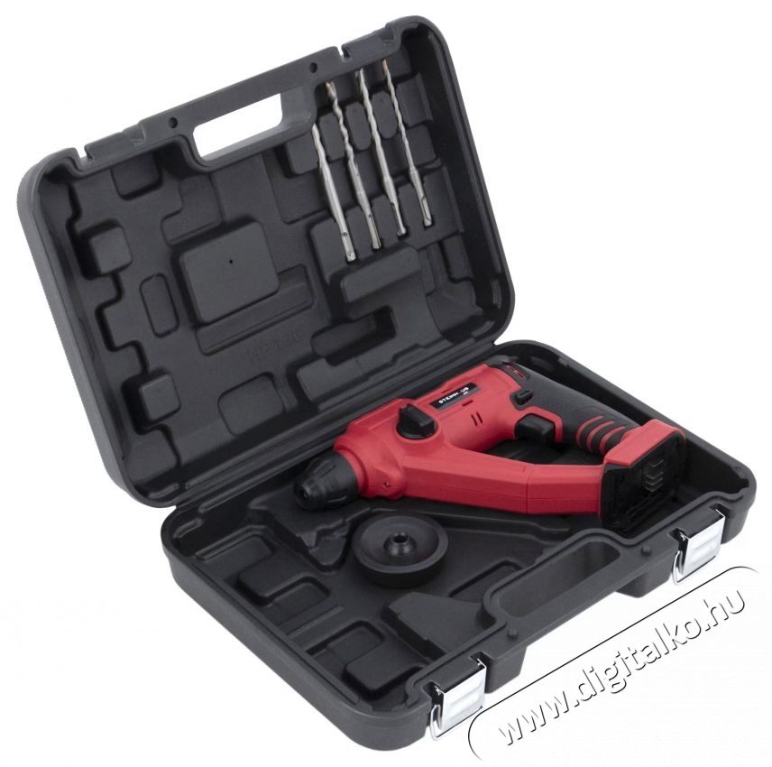 Steinhaus ONE 18V PRO-ONE-RH Akkus f&uacute;r&oacute;kalap&aacute;cs, 1.5 J, 900 ford./perc, 5100 &uuml;t&eacute;s/perc, SDS-Plus tokm&aacute;ny, 2 funkci&oacute;, akkumul&aacute;tor &eacute;s t&ouml;ltő n&eacute;lk&uuml;l, kofferben, 4 db SDS f&uacute;r&oacute;sz&aacute;rral H&aacute;ztart&aacute;s / Otthon / K&uuml;lt&eacute;r - Szersz&aacute;m - F&uacute;r&oacute; / f&uacute;r&oacute;kalap&aacute;cs - 537371