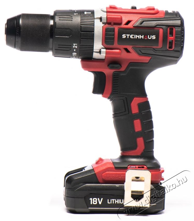 Steinhaus PRO-CD18MX Akkus &uuml;tvef&uacute;r&oacute;-csavaroz&oacute;, 18V 2.0Ah Li-Ion, 58Nm, 21 nyomat&eacute;kfokozat, 2 sebess&eacute;g 400/1800 ford/perc, 13mm-es f&eacute;m gyorstokm&aacute;ny, 13 kieg&eacute;sz&iacute;tő, műanyag doboz H&aacute;ztart&aacute;s / Otthon / K&uuml;lt&eacute;r - Szersz&aacute;m - F&uacute;r&oacute; / f&uacute;r&oacute;kalap&aacute;cs - 537372