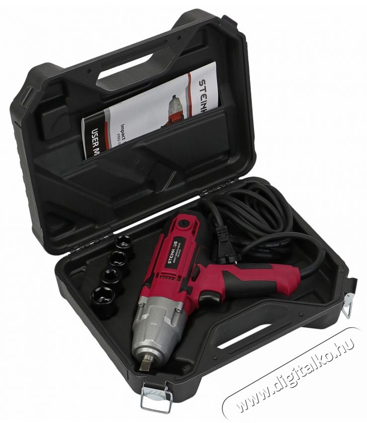 Steinhaus PRO-IW450 Csavarbehajt&oacute;, 450W, 350Nm + 4 dug&oacute;kulcsfej, kofferben H&aacute;ztart&aacute;s / Otthon / K&uuml;lt&eacute;r - Szersz&aacute;m - Akkumul&aacute;toros csavarh&uacute;z&oacute; - 537373