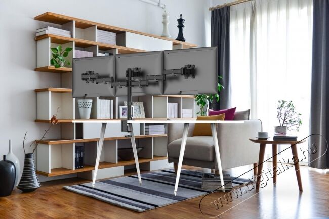 Stell SOS 1030 TRIPLE asztali monitortartó Tv kiegészítők - Fali tartó / konzol - Asztali tartó - 339228