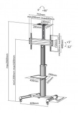 Stell SOS 4100 padlóállvány televízióhoz Tv kiegészítők - Fali tartó / konzol - Kiegészítő / adapter - 339239