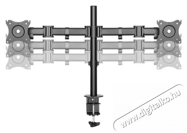 Stell SOS 1020 Dual asztali monitor tartó Tv kiegészítők - Fali tartó / konzol - Asztali tartó - 339227