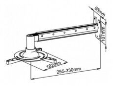 Stell SHO 1092 Mennyezeti projektor tartó (kihúzható) Tv kiegészítők - Fali tartó / konzol - Mennyezeti projektor tartó - 261829