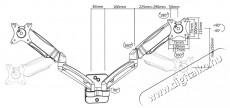 Stell SOS 1820 DUAL fali monitor tartó Tv kiegészítők - Fali tartó / konzol - Fali készülék tartó - 376808