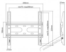 Stell SHO 4200 SLIM fix TV tartó konzol Tv kiegészítők - Fali tartó / konzol - Fali tv tartó - 376754