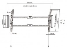 Stell SHO 7410 43-90 d&ouml;nthető fekete fali konzol Tv kieg&eacute;sz&iacute;tők - Fali tart&oacute; / konzol - Fali tv tart&oacute; - 508693