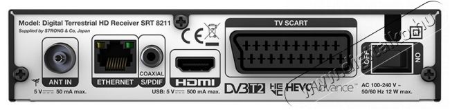 Strong SRT 8211 DVB-T2 HEVC HD beltéri egység Tv kiegészítők - DVB-T beltéri egység - Set-Top-Box - 314941
