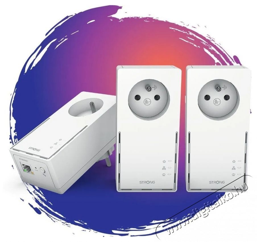 Strong Powerline 1000 TRI FR Powerline adapter H&aacute;ztart&aacute;s / Otthon / K&uuml;lt&eacute;r - Vil&aacute;g&iacute;t&aacute;s / elektromoss&aacute;g - H&aacute;l&oacute;zati eloszt&oacute; / hosszabb&iacute;t&oacute; / adapter - 532688