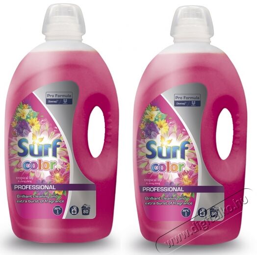 Surf Pro Color folyékony mosószer színes textíliához (2x4L) Háztartás / Otthon / Kültér - Tisztító / mosó - Tisztítószer - 360869