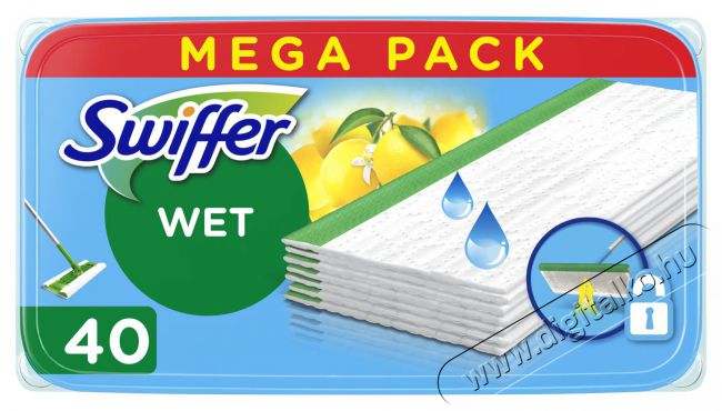 SWIFFER Sweeper Wet tisztítókendő 40 db Háztartás / Otthon / Kültér - Egyéb háztartási termék - 504933