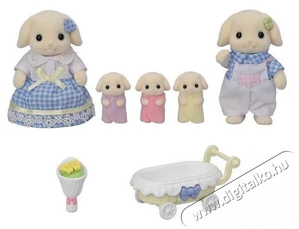 Sylvanian Families Flora nyuszi csal&aacute;dja h&aacute;rmas ikrekkel H&aacute;ztart&aacute;s / Otthon / K&uuml;lt&eacute;r - J&aacute;t&eacute;k / Sport - J&aacute;t&eacute;kfigura - 532285