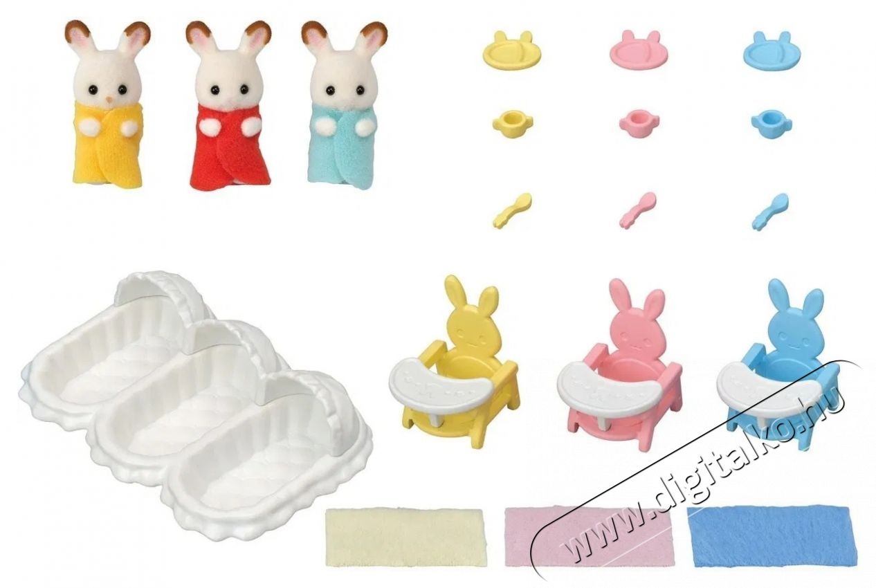 Sylvanian Families Gondoz&oacute;k&eacute;szlet h&aacute;rmas ikrekhez H&aacute;ztart&aacute;s / Otthon / K&uuml;lt&eacute;r - J&aacute;t&eacute;k / Sport - J&aacute;t&eacute;kfigura - 532277