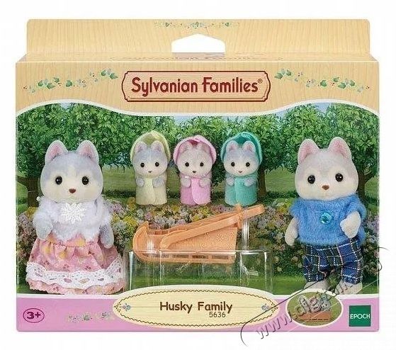Sylvanian Families Husky csal&aacute;d h&aacute;rmas ikrekkel H&aacute;ztart&aacute;s / Otthon / K&uuml;lt&eacute;r - J&aacute;t&eacute;k / Sport - J&aacute;t&eacute;kfigura - 532276