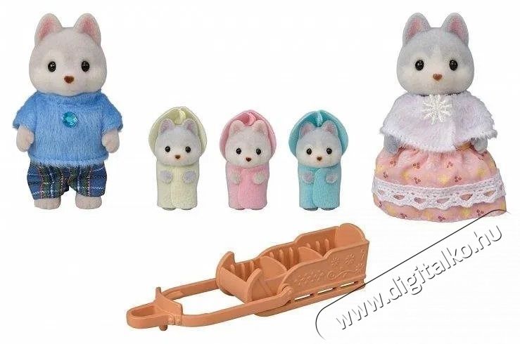 Sylvanian Families Husky csal&aacute;d h&aacute;rmas ikrekkel H&aacute;ztart&aacute;s / Otthon / K&uuml;lt&eacute;r - J&aacute;t&eacute;k / Sport - J&aacute;t&eacute;kfigura - 532276