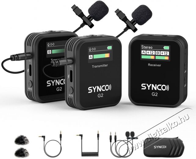 SYNCO WAir G2 (A2) Fotó-Videó kiegészítők - Mikrofon - Csíptetős, fej és kitűző mikrofon - 526266