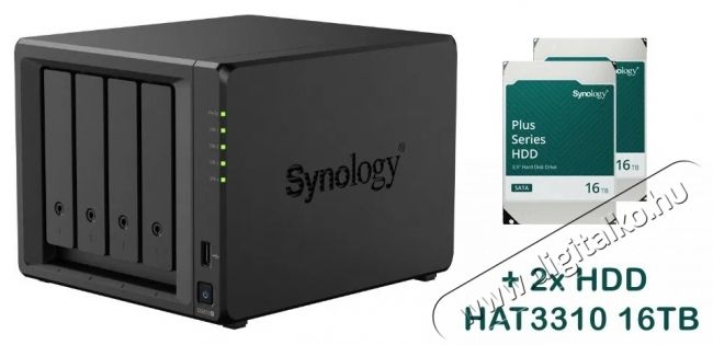 Synology DS925+ 2x HAT3310-16T NAS Iroda &eacute;s sz&aacute;m&iacute;t&aacute;stechnika - Adatt&aacute;rol&oacute; / merevlemez - Kieg&eacute;sz&iacute;tő - 532701