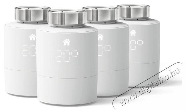 Tado Okos termosztátfej Quattro, kiegészítő készülék, készlet, 4 db Háztartás / Otthon / Kültér - Okos otthon - Kiegészítő - 508229
