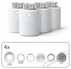 Tado Okos termosztátfej Quattro, kiegészítő készülék, készlet, 4 db Háztartás / Otthon / Kültér - Okos otthon - Kiegészítő - 508229