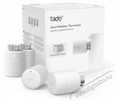 Tado Okos termosztátfej Quattro, kiegészítő készülék, készlet, 4 db Háztartás / Otthon / Kültér - Okos otthon - Kiegészítő - 508229
