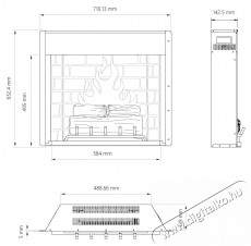 Tagu E621EU PowerFlame 2 elektromos kandall&oacute; H&aacute;ztart&aacute;s / Otthon / K&uuml;lt&eacute;r - Fűt&eacute;s - Kandall&oacute; - 537405