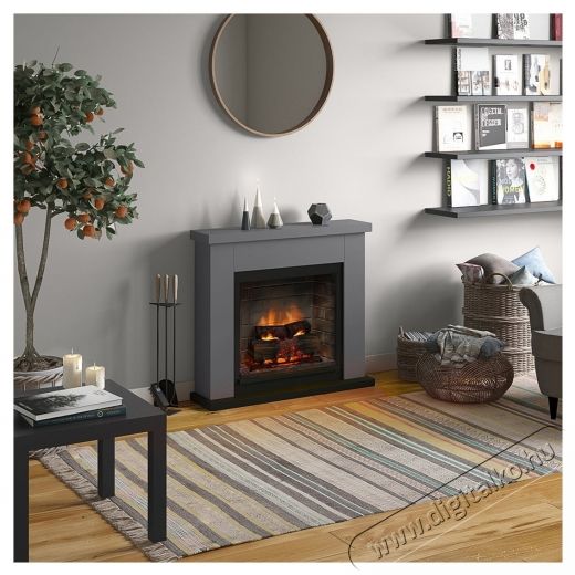 Tagu Frode Solid Grey kandall&oacute; PowerFlame 2 elektromos tűzhellyel, FM461GR3-E621EU H&aacute;ztart&aacute;s / Otthon / K&uuml;lt&eacute;r - Fűt&eacute;s - Kandall&oacute; - 537399