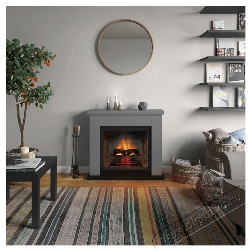 Tagu Frode Solid Grey kandall&oacute; PowerFlame 2 elektromos tűzhellyel, FM461GR3-E621EU H&aacute;ztart&aacute;s / Otthon / K&uuml;lt&eacute;r - Fűt&eacute;s - Kandall&oacute; - 537399