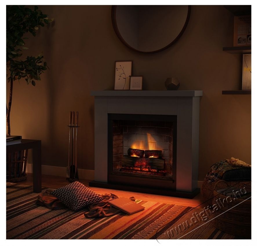 Tagu Frode Solid Grey kandall&oacute; PowerFlame 2 elektromos tűzhellyel, FM461GR3-E621EU H&aacute;ztart&aacute;s / Otthon / K&uuml;lt&eacute;r - Fűt&eacute;s - Kandall&oacute; - 537399