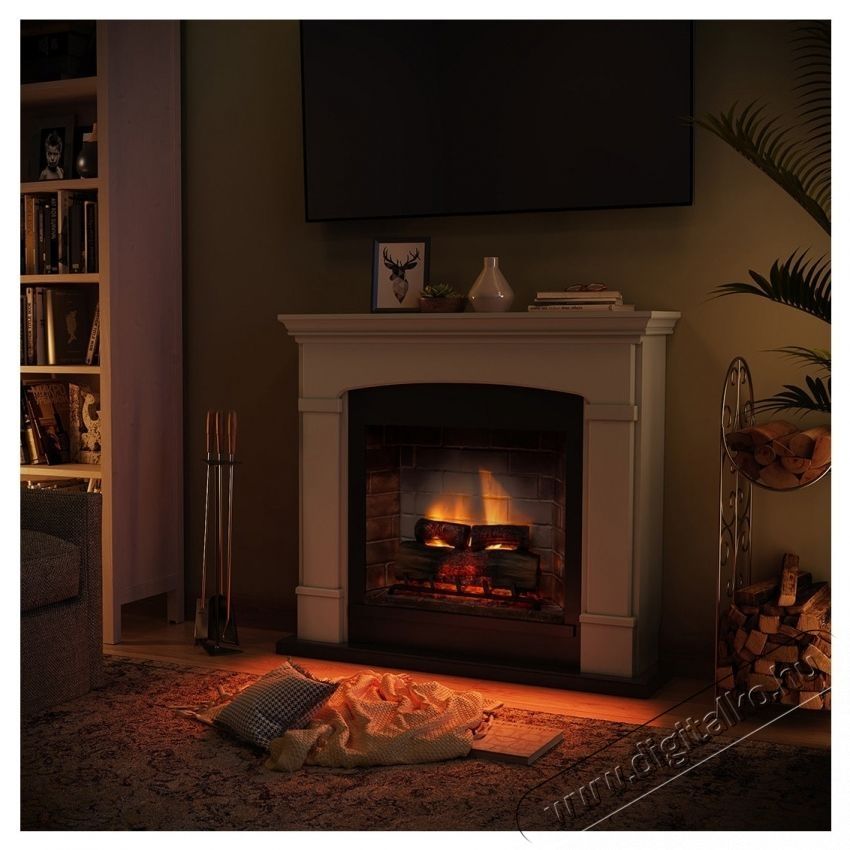 Tagu Helmi Pure White kandall&oacute; PowerFlame 2 elektromos tűzhellyel, FM463WH1-E621EU H&aacute;ztart&aacute;s / Otthon / K&uuml;lt&eacute;r - Fűt&eacute;s - Kandall&oacute; - 537395