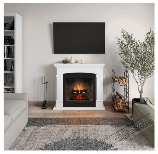 Tagu Helmi Pure White kandall&oacute; PowerFlame 2 elektromos tűzhellyel, FM463WH1-E621EU H&aacute;ztart&aacute;s / Otthon / K&uuml;lt&eacute;r - Fűt&eacute;s - Kandall&oacute; - 537395