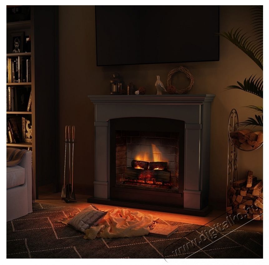 Tagu Helmi Solid Grey kandall&oacute; PowerFlame 2 elektromos tűzhellyel, FM463GR3-E621EU H&aacute;ztart&aacute;s / Otthon / K&uuml;lt&eacute;r - Fűt&eacute;s - Kandall&oacute; - 537396