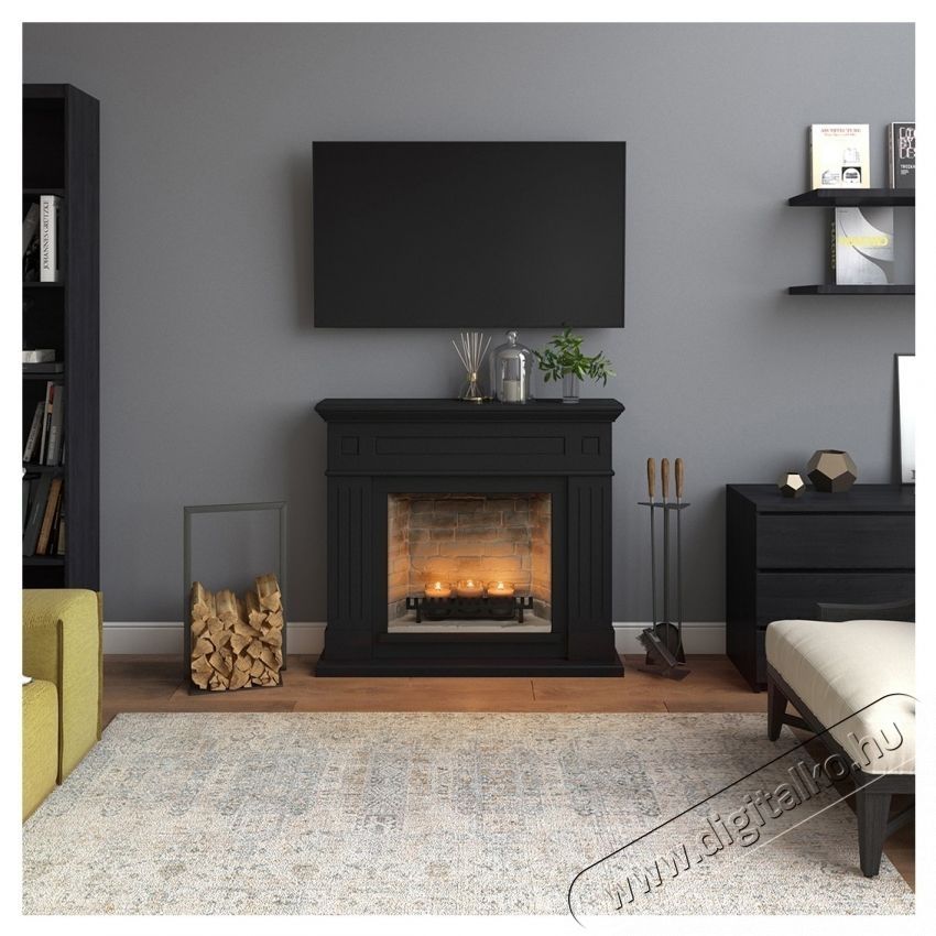 Tagu Larsen Deep Black Zenflame kandall&oacute; (gyerty&aacute;kkal), FM462BL1-D611 H&aacute;ztart&aacute;s / Otthon / K&uuml;lt&eacute;r - Fűt&eacute;s - Kandall&oacute; - 537409