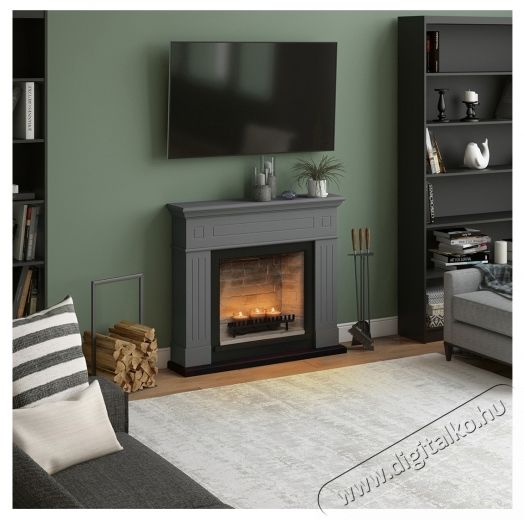 Tagu Larsen Solid Grey Zenflame kandall&oacute; (gyerty&aacute;kkal), FM462GR3-D611 H&aacute;ztart&aacute;s / Otthon / K&uuml;lt&eacute;r - Fűt&eacute;s - Kandall&oacute; - 537408